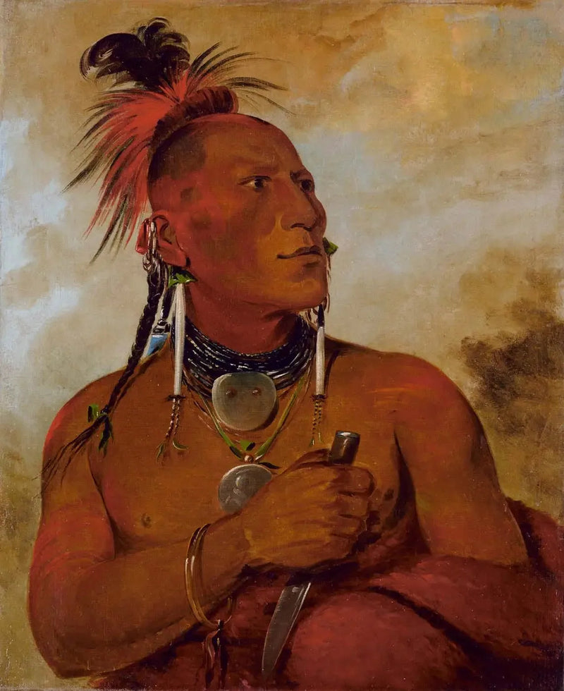 Meach-o-shín-gaw, pequeño oso blanco, un valiente distinguido - George Catlin