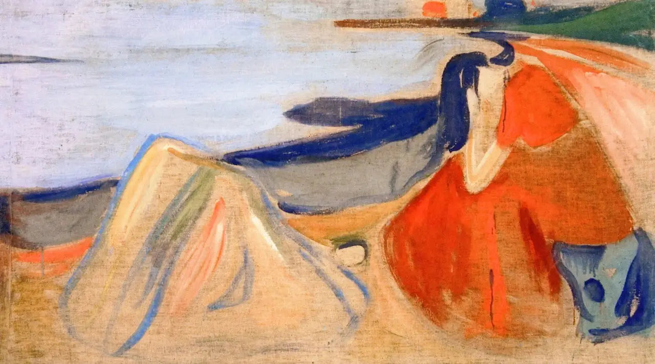 Reproduction du tableau « Mélancolie (Frise Reinhardt) - Edvard Munch » par Alpha Reproduction en peinture à l’huile