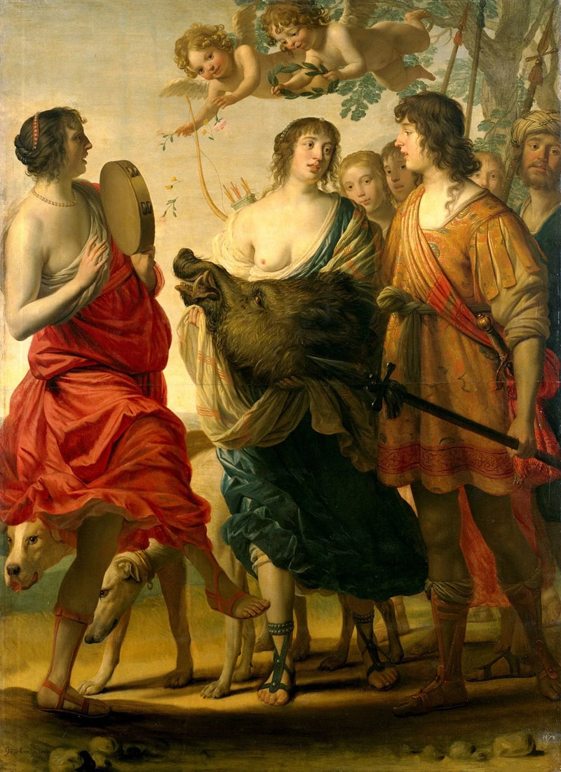 Méléagre y Atalanta - Gerrit van Honthorst