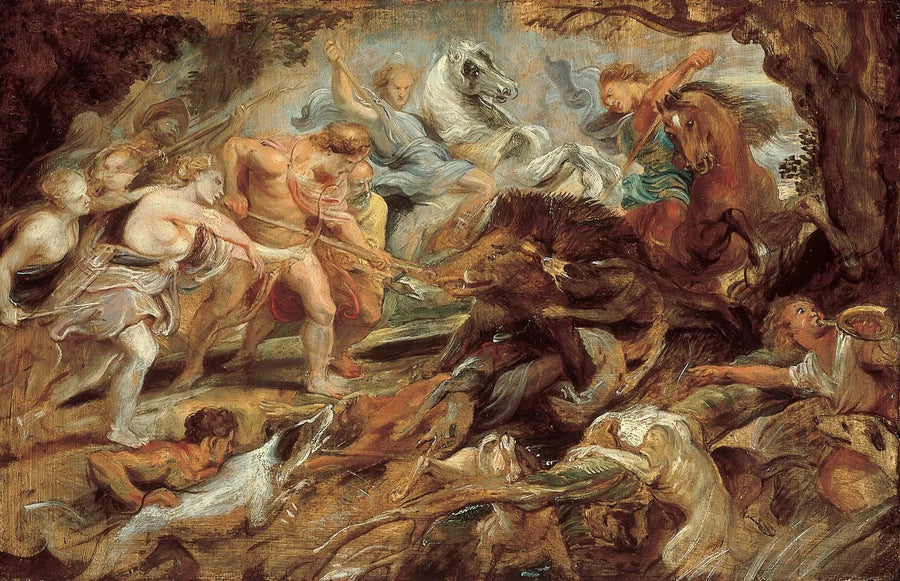 Méléagre y Atalante y la caza del jabalí de Calidón - Peter Paul Rubens