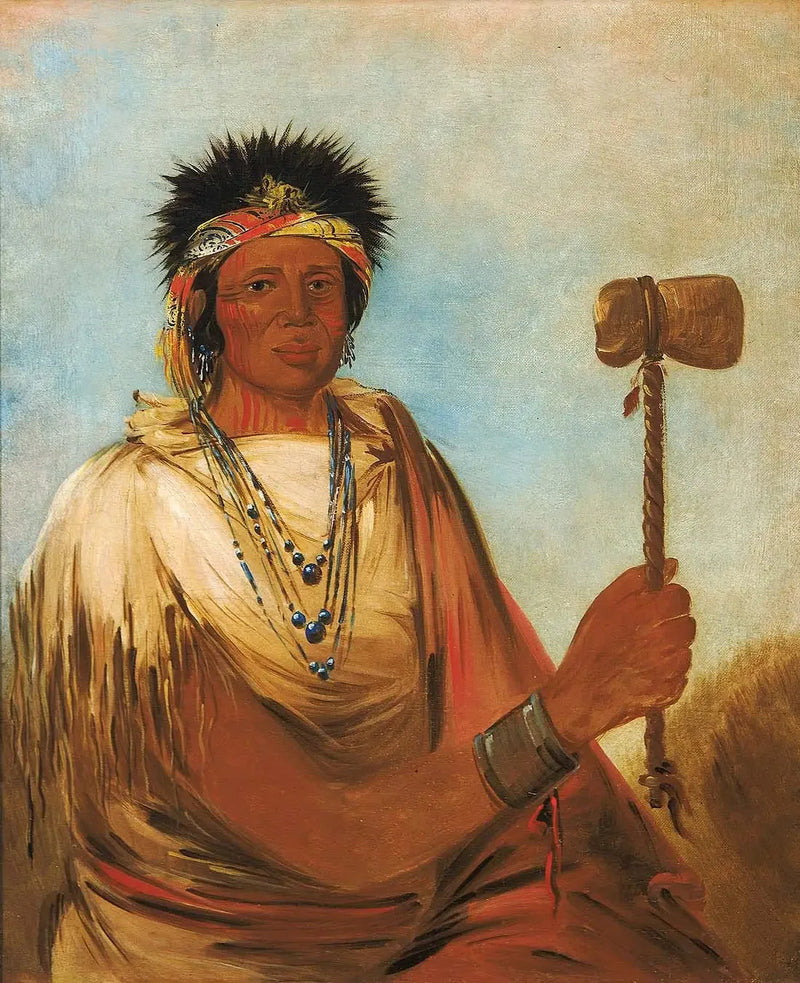 Hombre-son-se-ah, main gauche, un guerrero - George Catlin