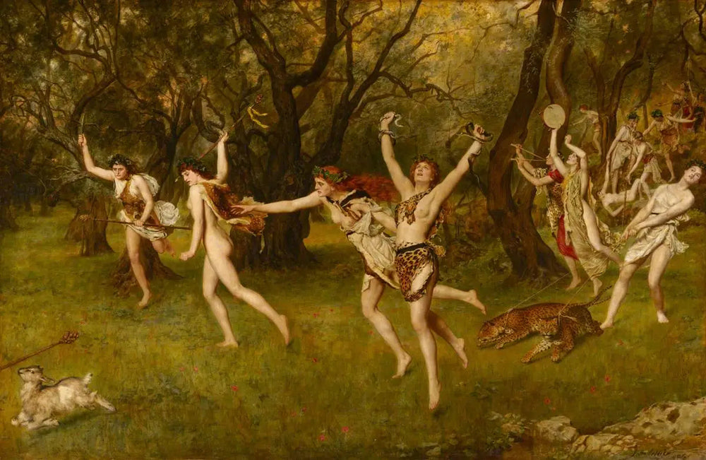 Ménades - John Collier image 1 reproduction de peinture à l’huile