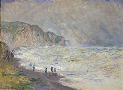 Reproduction du tableau « Mer agitée à Pourville - Claude Monet » par Alpha Reproduction en peinture à l’huile