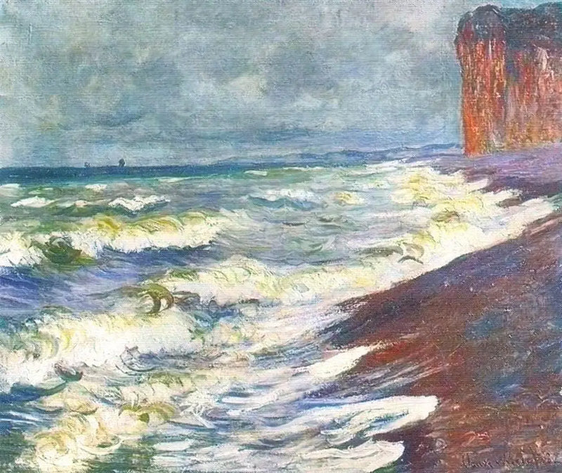 Mar agitada en Pourville - Claude Monet
