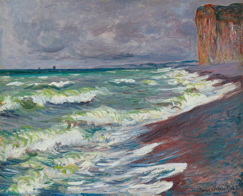 Mares agitados en Pourville W718 - Claude Monet