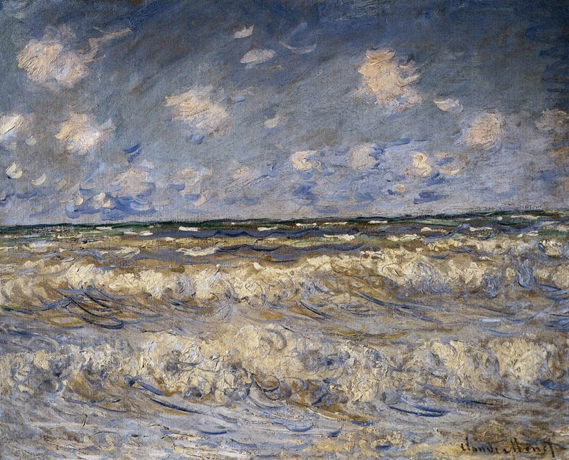 Mares agitados W663 - Claude Monet