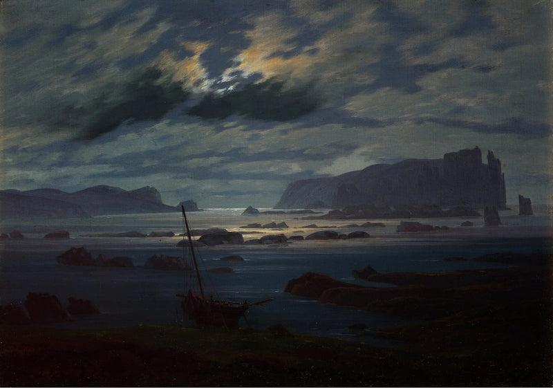 Mar del Norte a la luz de la luna - Caspar David Friedrich