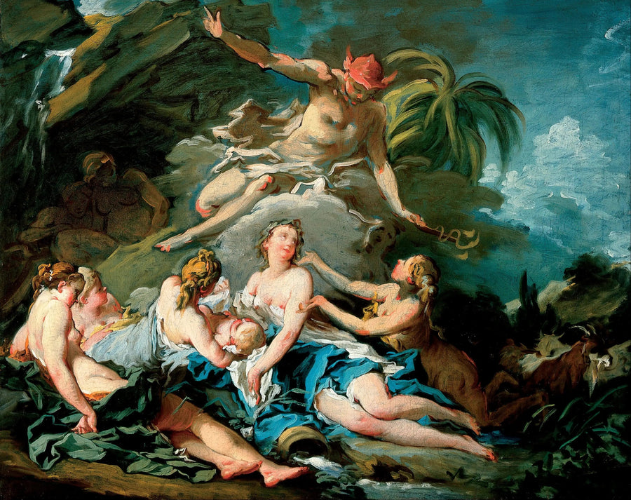 Mercurio confiando al niño Baco a las ninfas de Nisa - François Boucher