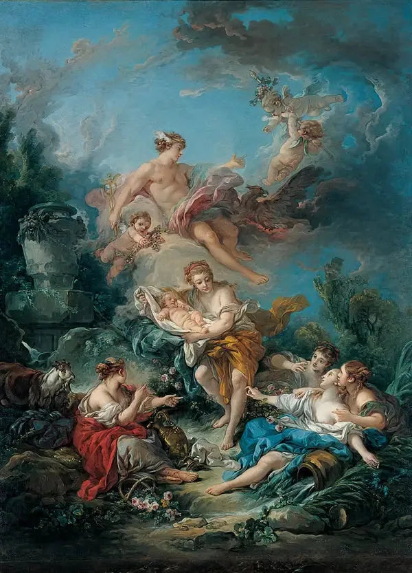 Mercurio confiando al niño Baco a las ninfas de Nisa - François Boucher