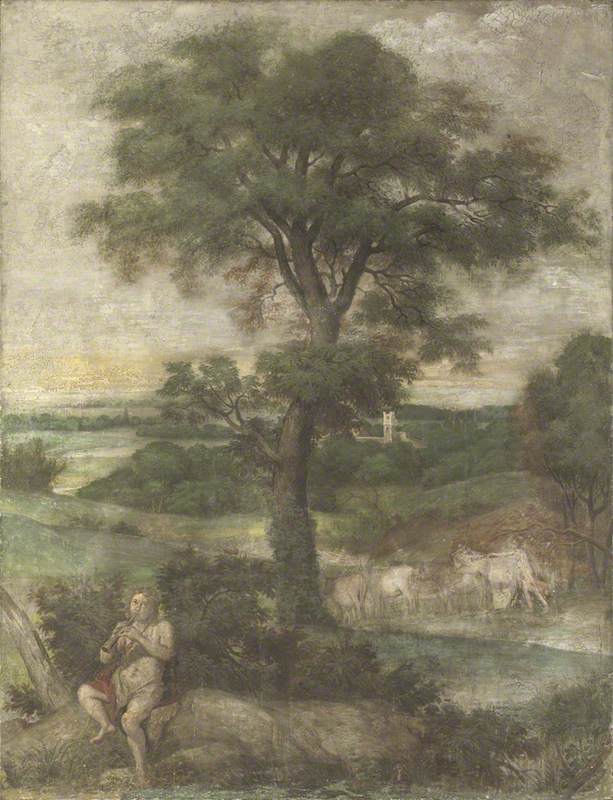 Mercurio volador los rebaños de Admeto - Domenichino