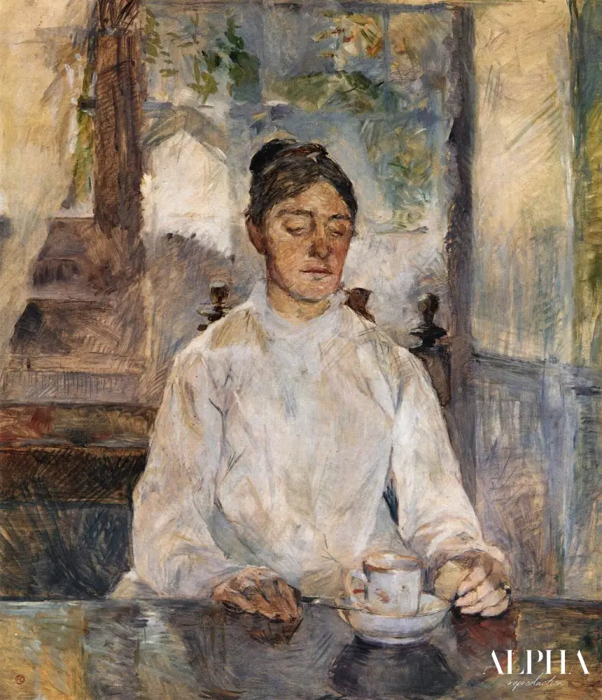 Mère au petit-déjeuner - Toulouse Lautrec - Reproductions de tableaux et peintures haut de gamme