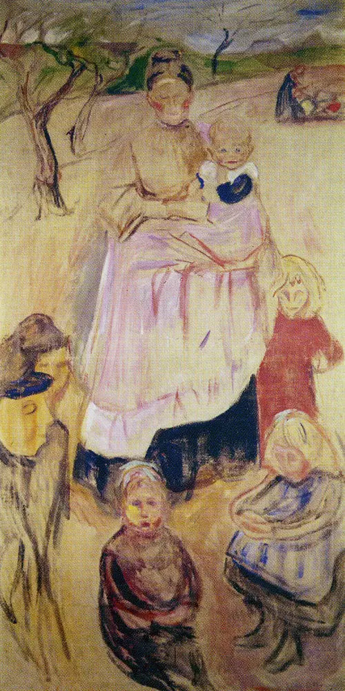 Madre con Niños, Turingia - Edvard Munch