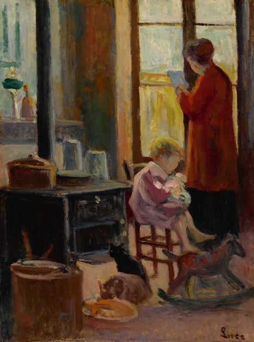 Madre e hijo en la cocina - Maximilien Luce