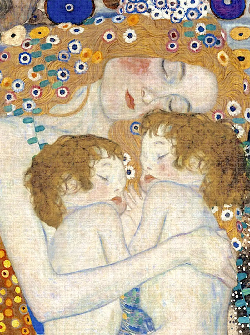 👩‍👧‍👦 Madre e hijos light (Detalle de Las Tres Edades de la Mujer) – Gustav Klimt (1905)
