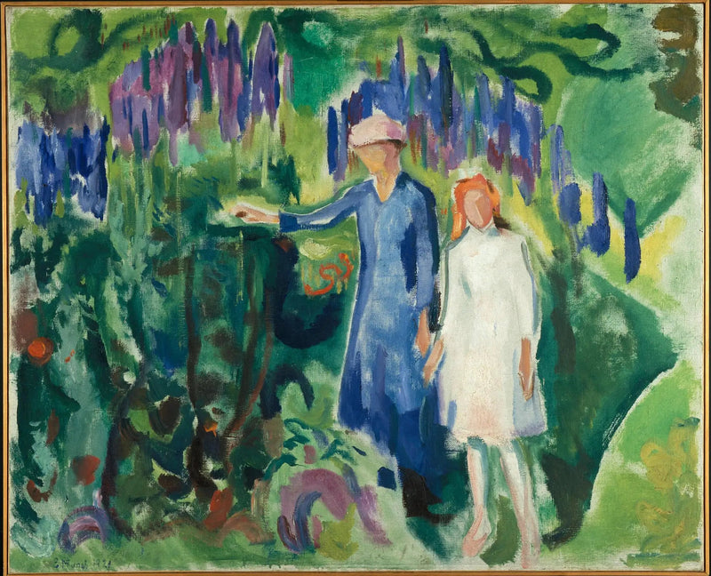 Madre e Hija en el jardín - Edvard Munch