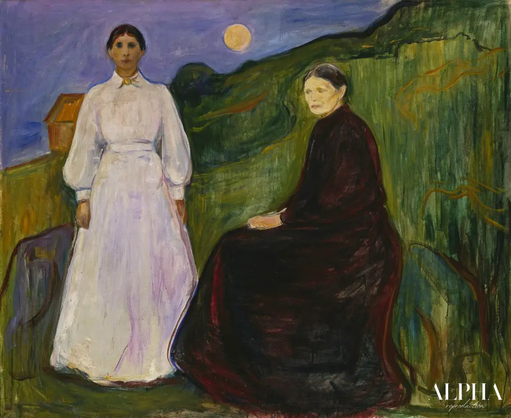 Mère et fille - Edvard Munch - Reproductions de tableaux et peintures haut de gamme