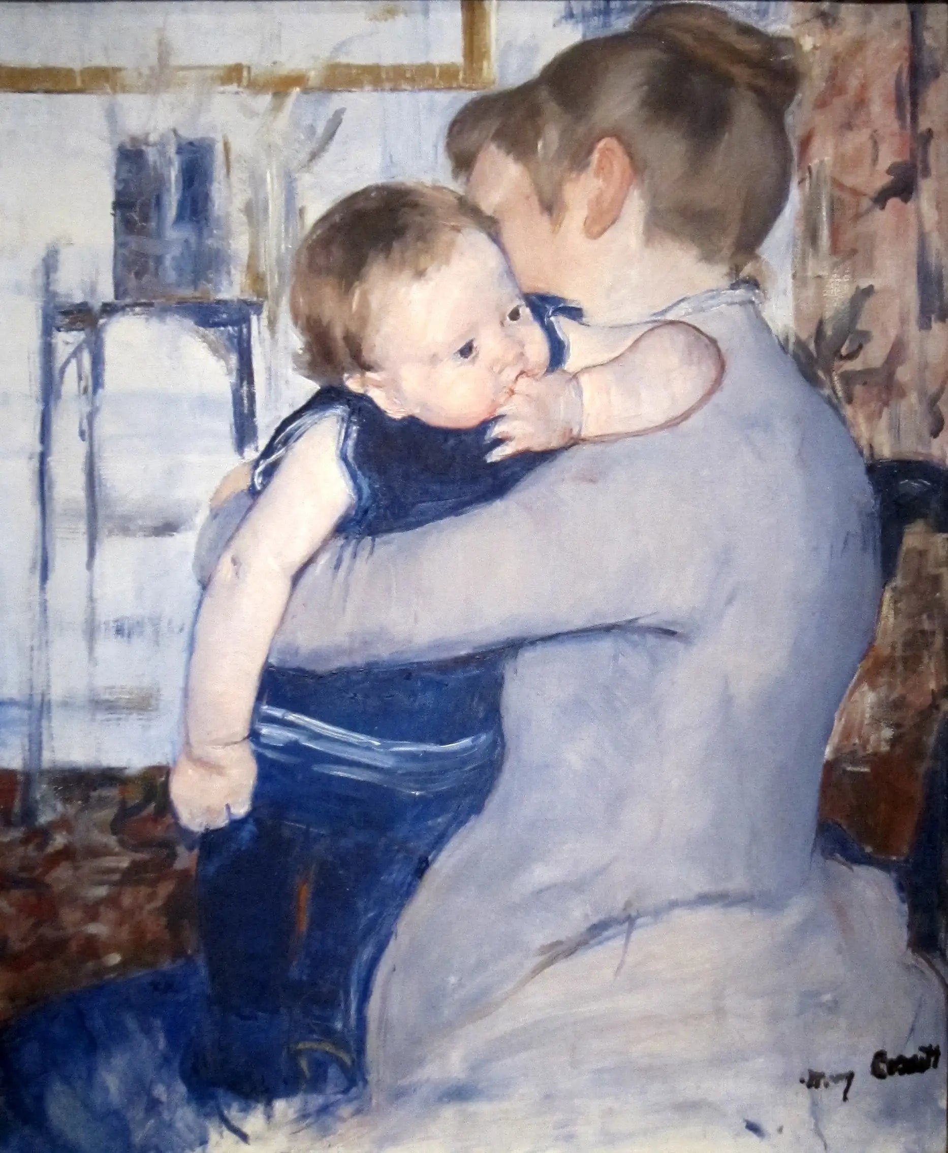 Mère et l'enfant - Mary Cassatt image 1 copie de tableau peinte à la main