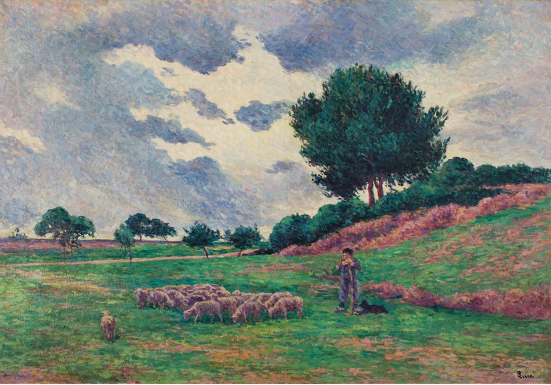 Méréville, el rebaño de ovejas - Maximilien Luce