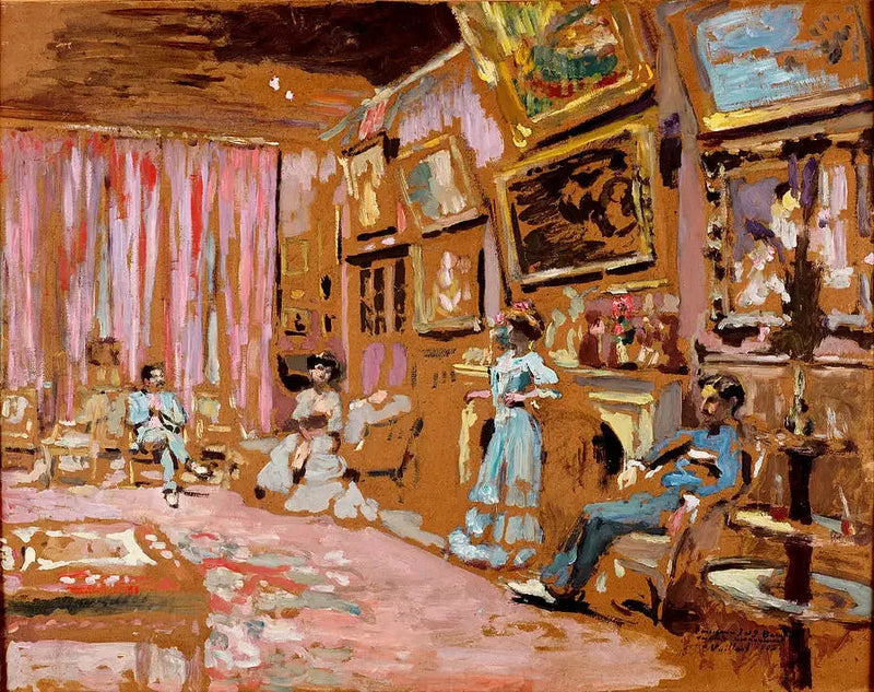 Señor y Señora Josse y Gaston Bernheim-Jeune en 107, avenida Henri Martin - Édouard Vuillard