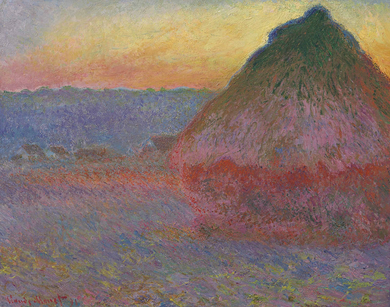 Muela abrasiva, estampados en rosa y azul W1290 - Claude Monet