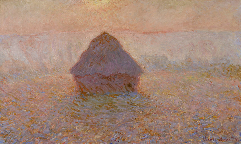 Piedra de afilar, sol en la niebla W1286 - Claude Monet