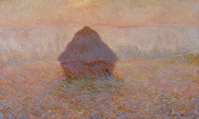 Meule, sol en la niebla - Claude Monet