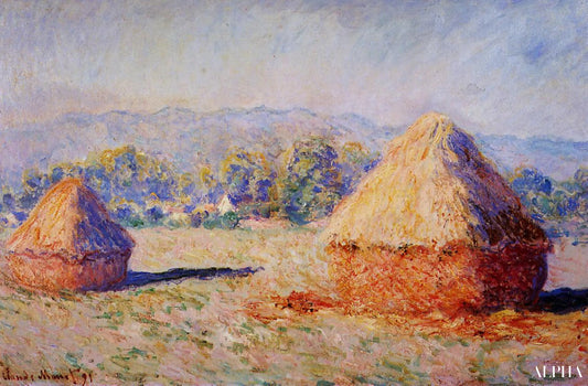 Meules au soleil, effet du matin - Claude Monet - Reproductions de tableaux et peintures haut de gamme