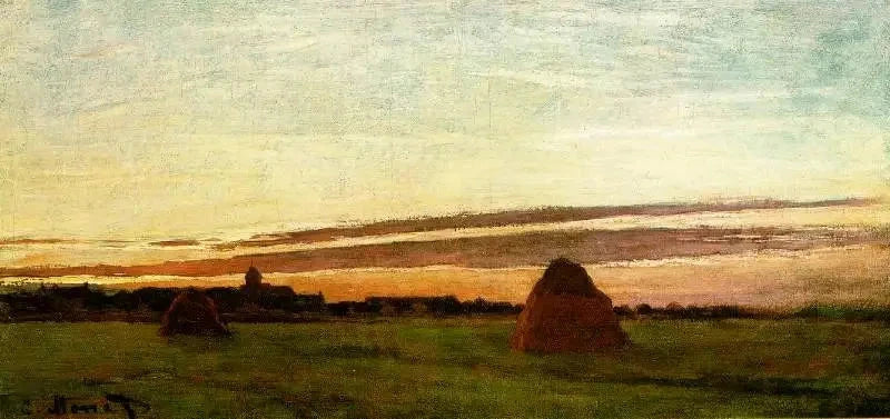 Muelas abrasivas cerca de Chailly, sol naciente W55a - Claude Monet
