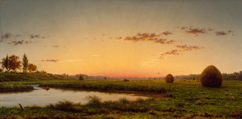 Muelas de heno en los pantanos de Newburyport - Martin Johnson Heade