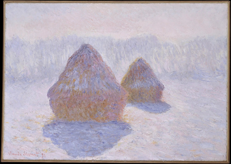 Meules, efecto de invierno - Claude Monet