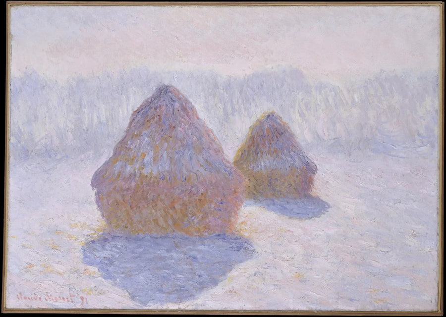 Meules, efecto de invierno - Claude Monet