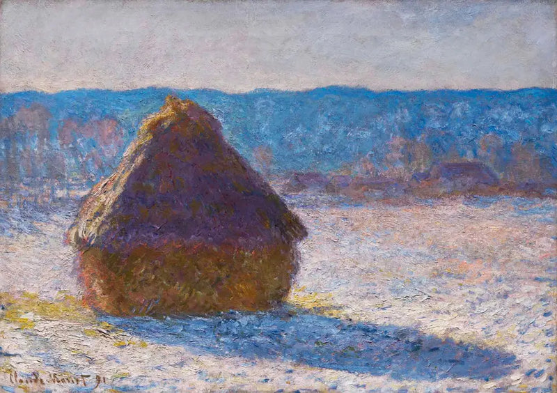 Molinos, efecto de nieve, por la mañana - Claude Monet