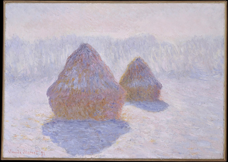 Meules, efecto de invierno - Claude Monet