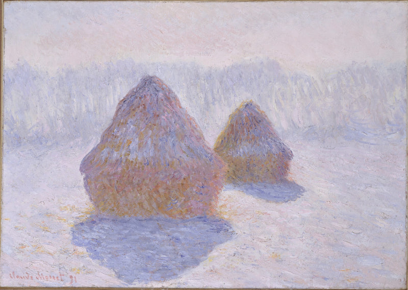 Muelas abrasivas, efecto nieve y sol W1279 - Claude Monet