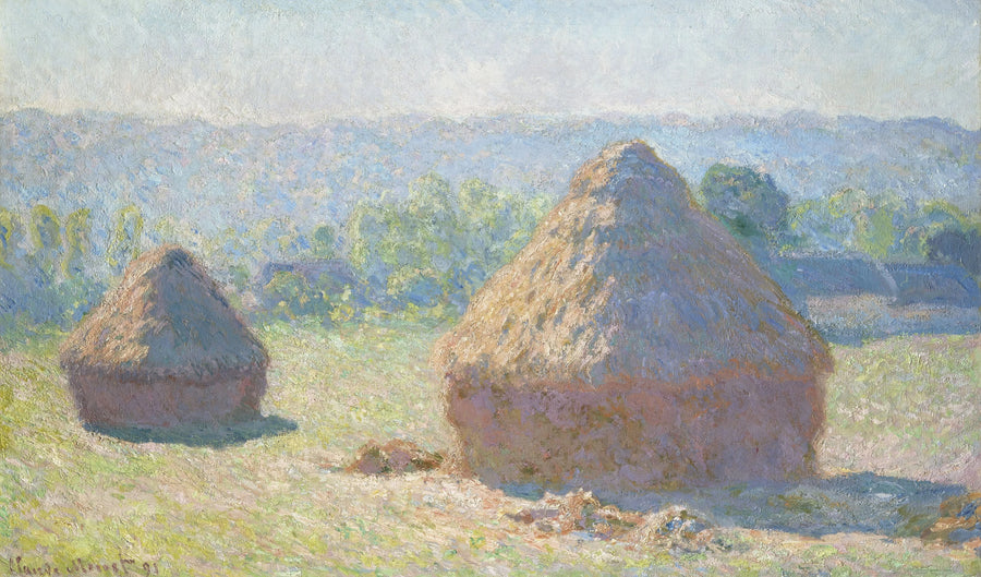 Los trigos bajo la luz del sol, el efecto de la mañana - Claude Monet