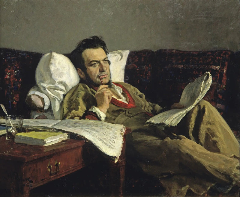Mikhaïl Ivanovitch Glinka durante la composición de la ópera « Rouslan y Ludmila » - Ilya Repin