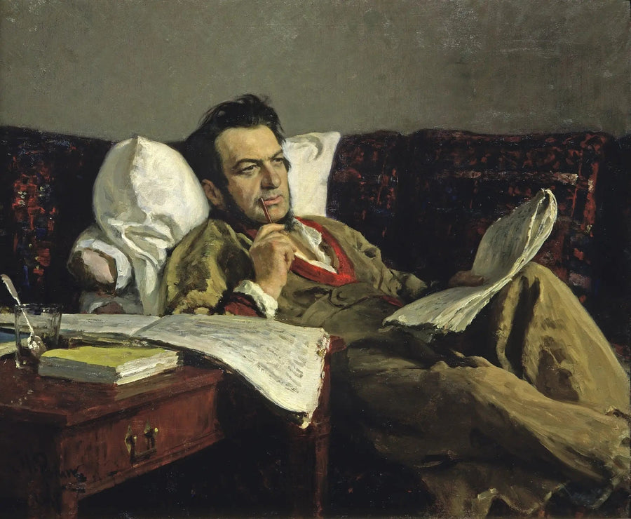 Mikhaïl Ivanovitch Glinka durante la composición de la ópera « Rouslan y Ludmila » - Ilya Repin