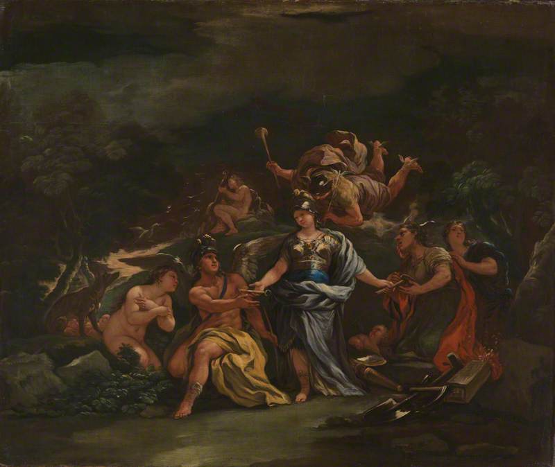 Minerve, protectrice des arts et des sciences - Luca Giordano image 1 reproduction réalisée par Alpha Reproduction