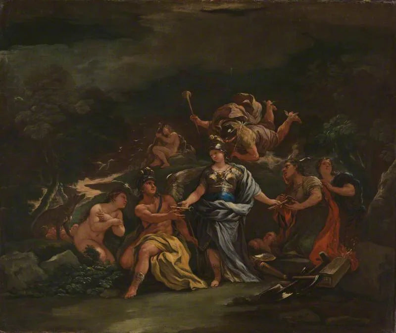 Minerva, protectora de las artes y las ciencias - Luca Giordano