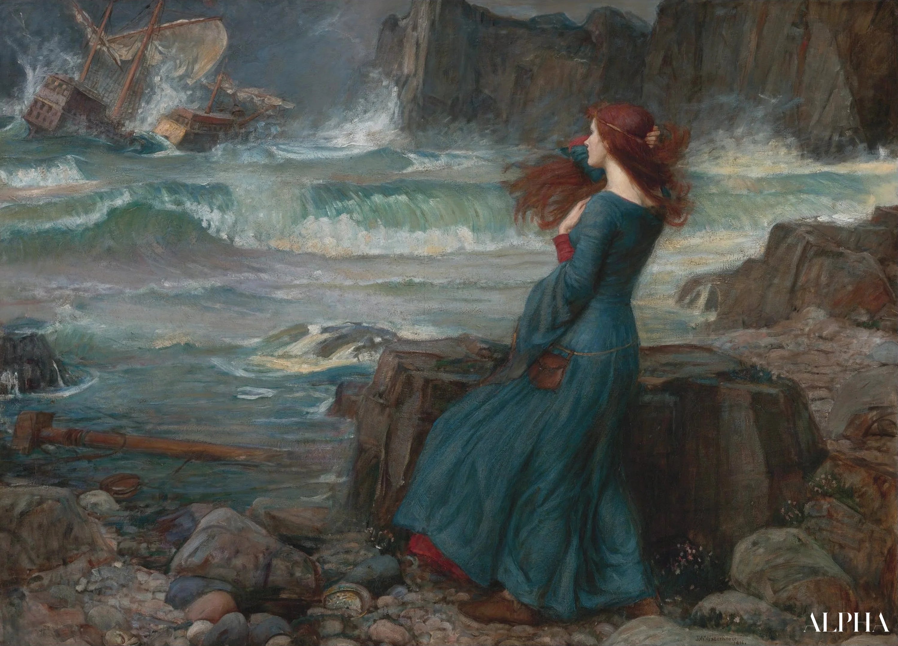 Reproduction du tableau « Miranda - The Tempest - John William Waterhouse » par Alpha Reproduction en peinture à l’huile