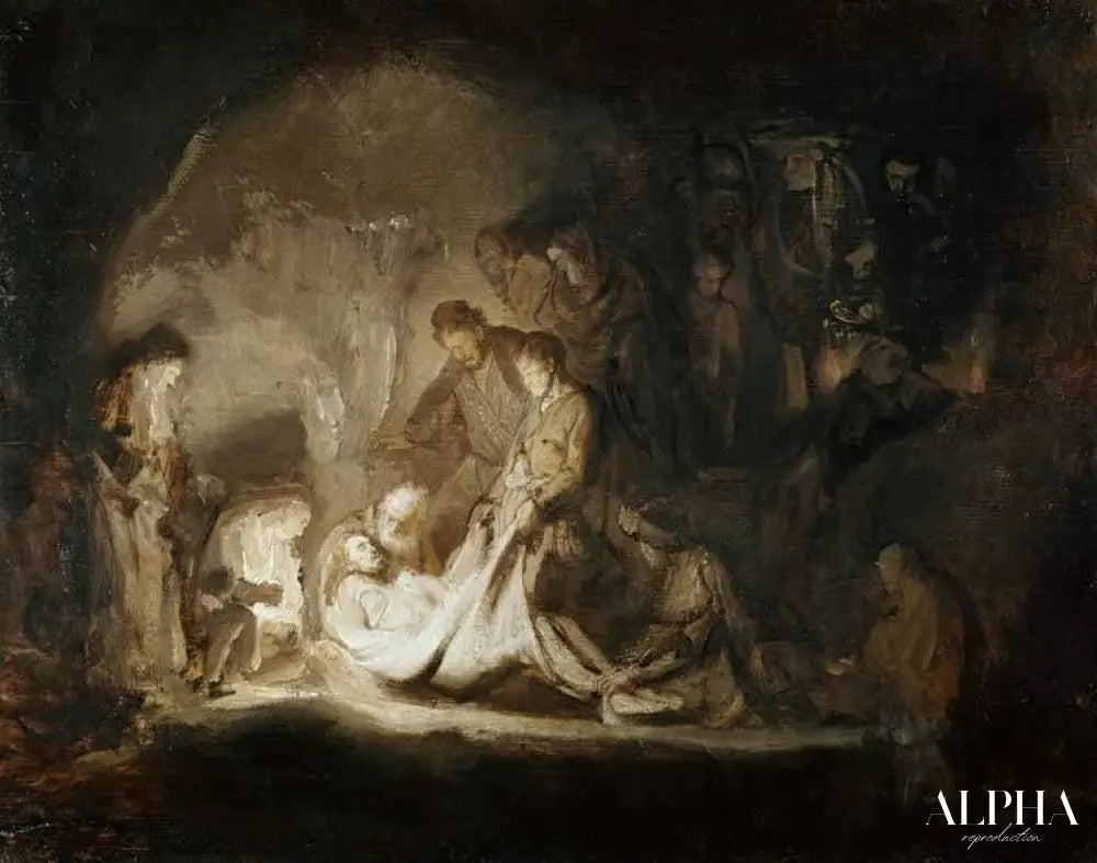 Mise au tombeau du Christ - Rembrandt van Rijn - Reproductions de tableaux et peintures haut de gamme