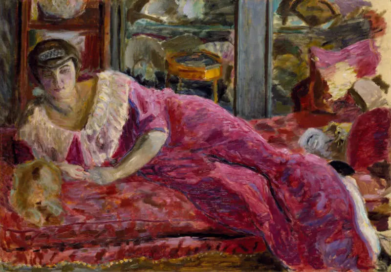 Misia reclinada en un diván - Pierre Bonnard