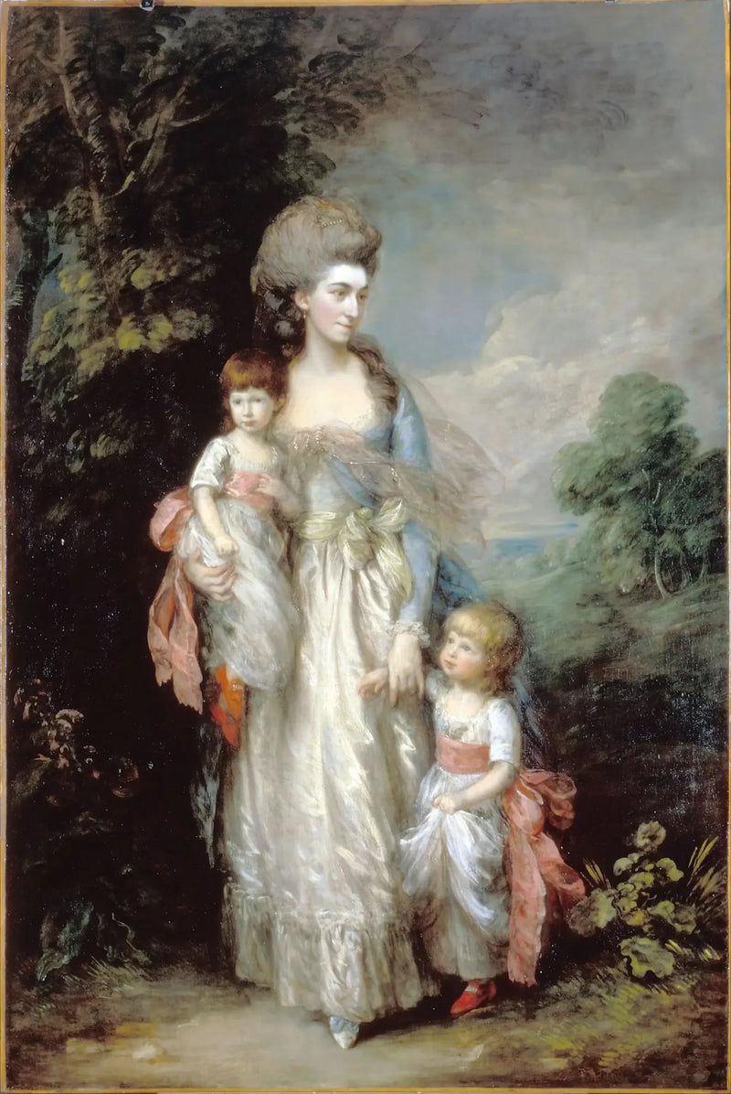 Miss Elizabeth Moody y sus hijos Samuel y Thomas - Thomas Gainsborough