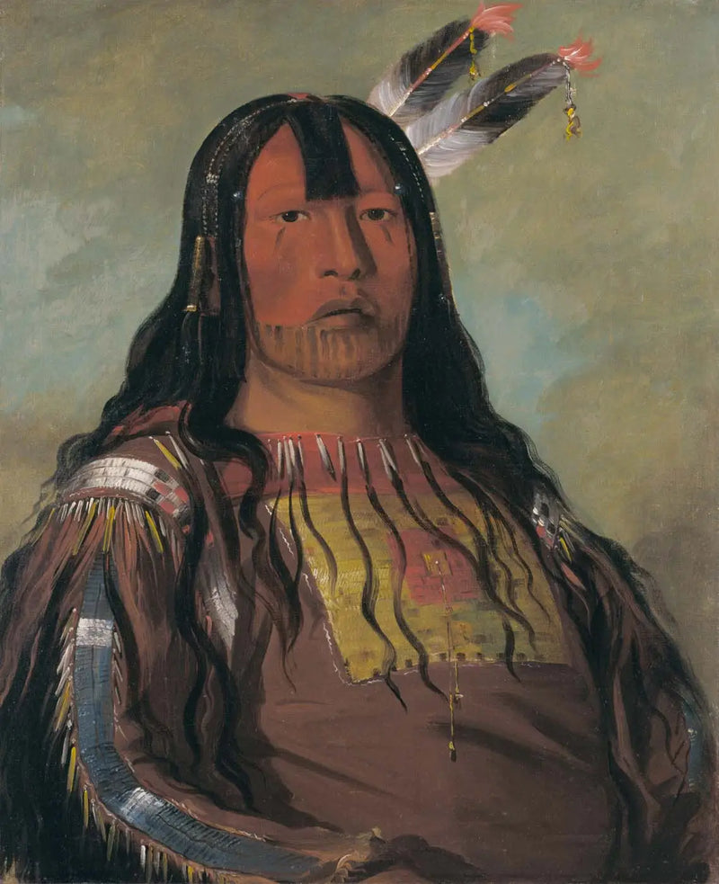 Mix-ke-móte-skin-na, Cuerno de Hierro, un Guerrero - George Catlin