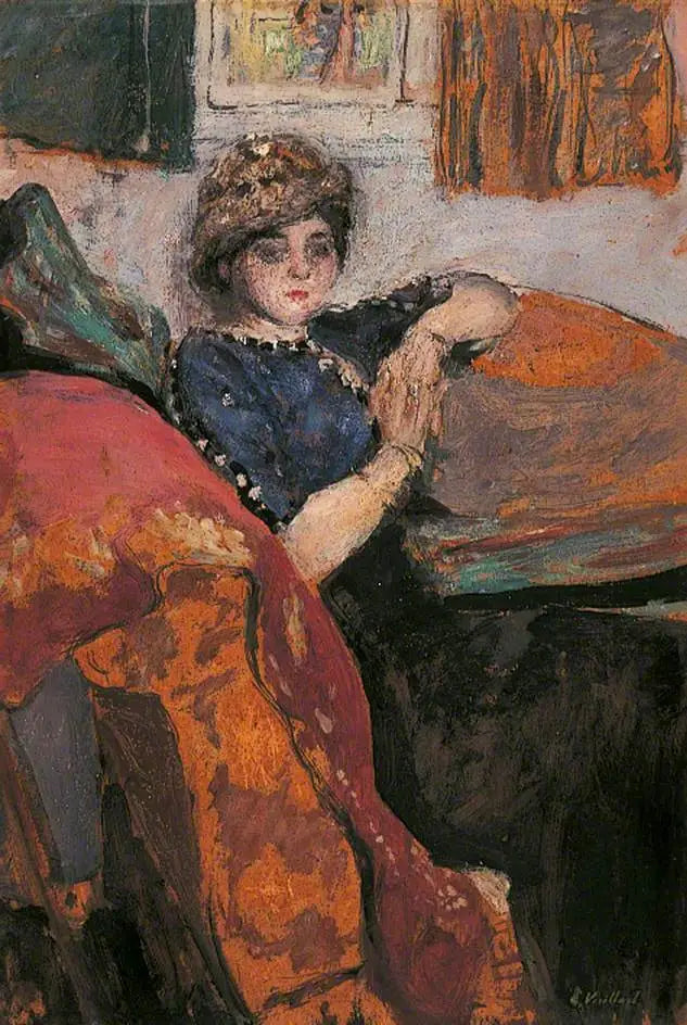 Mlle Nathanson en el taller del artista - Édouard Vuillard