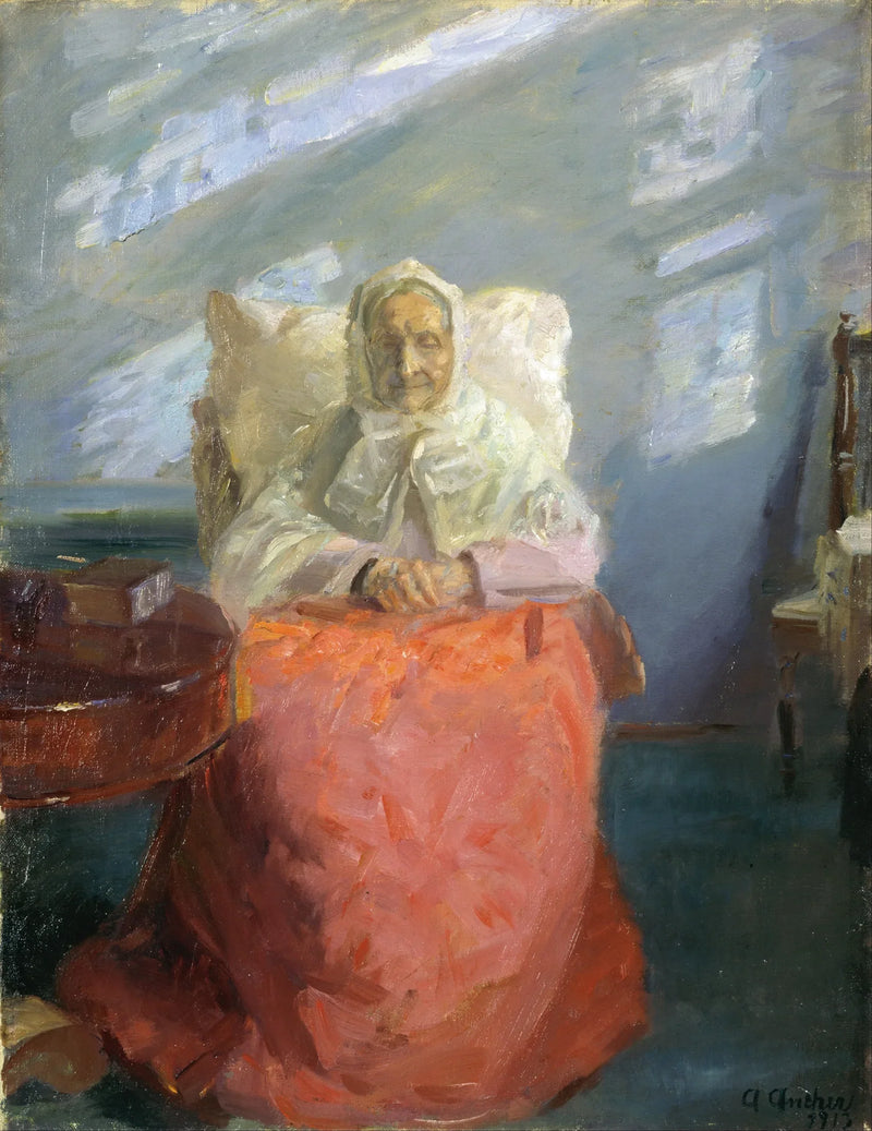 La señora Ancher en la habitación azul