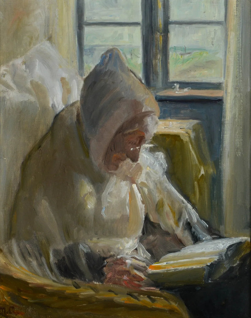 La señora Bründum lee. -Michael Peter Ancher