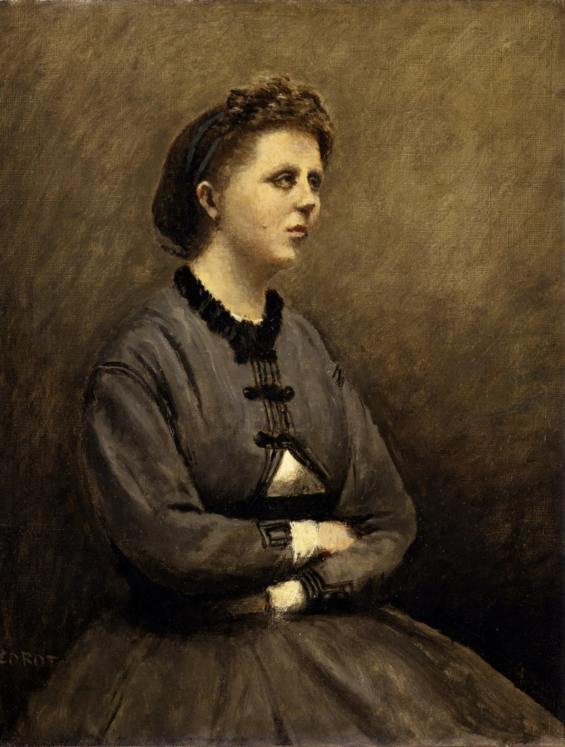 Mme de Larochenoire, esposa del pintor (Mme de Larochenoire, esposa del pintor) - Jean-Baptiste Camille Corot