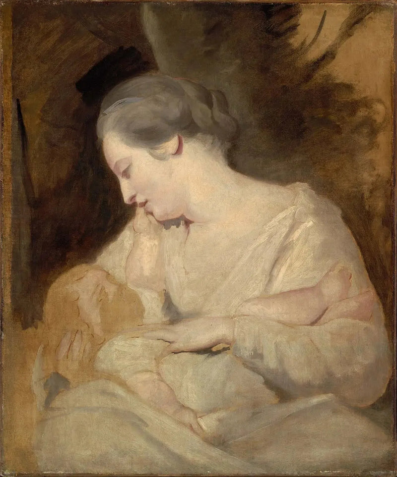 Mme Richard Hoare sosteniendo a su hijo - Joshua Reynolds