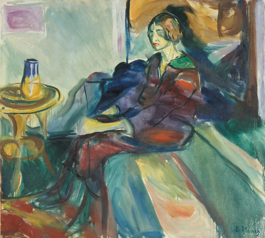 Modelo sentado en el sofá - Edvard Munch